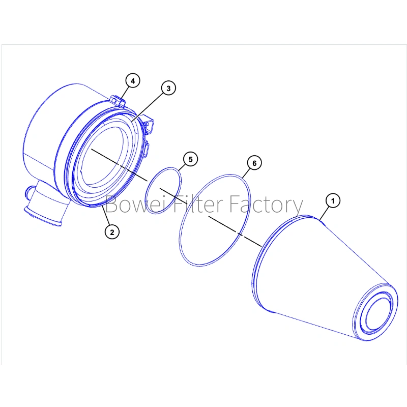 207-6870 air filter installation diagram for Caterpillar C32 engine