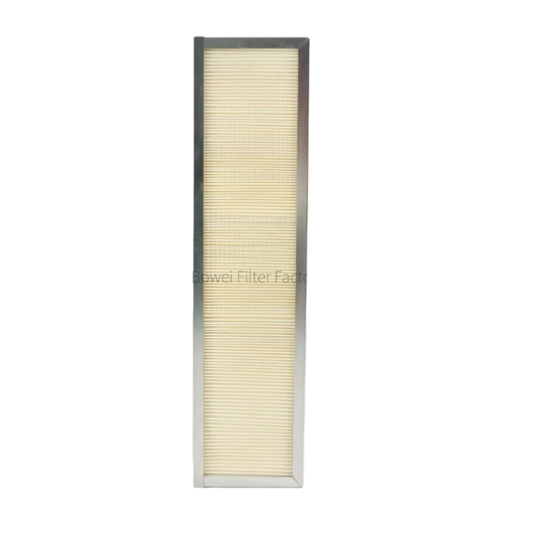 Side view of 84376814 rectangular air filter showing overall thickness