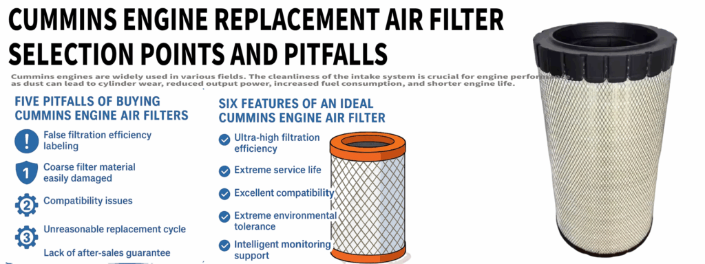 Cummins engine replacement air filter selection points: misunderstanding avoidance strategy and purchase points 1 Cummins engine replacement air filter selection points and pitfalls