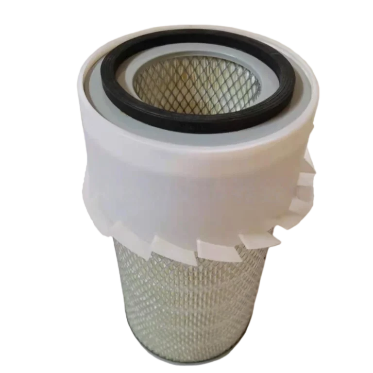 AF437KM Air Filter – Bowei Factory Production | HV Paper | John Deere Replacement 1 AF437KM air filter element with external fan shroud front view
