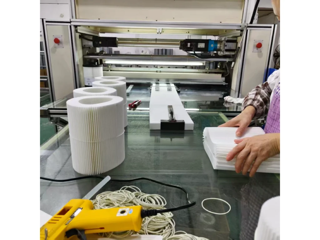 Bowei filter paper pleating workshop