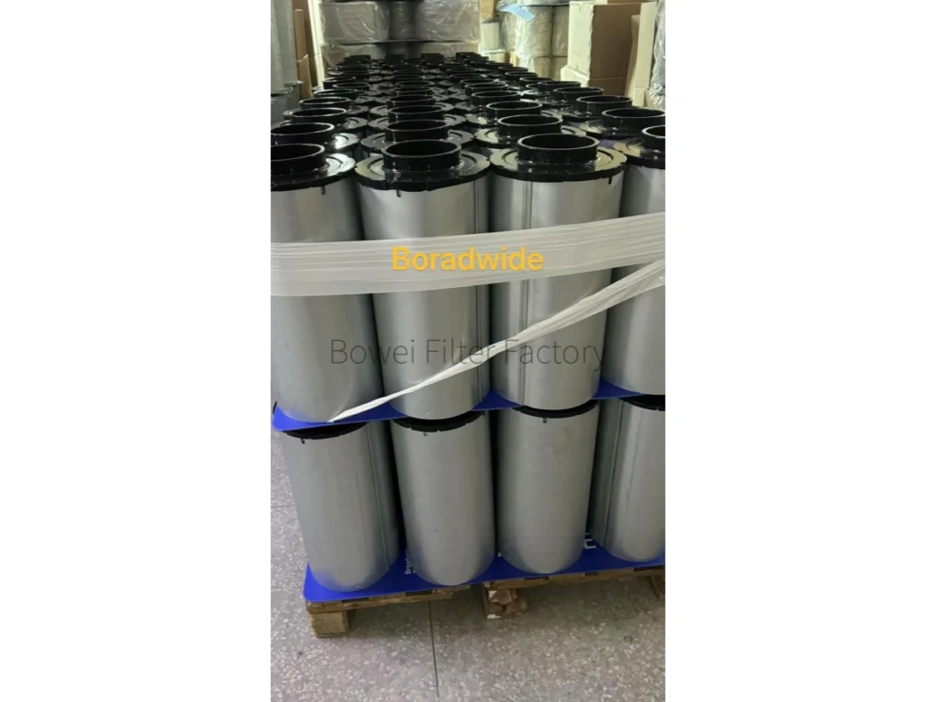 Bulk stock of P636070 equivalent air filters in Bowei Factory warehouse