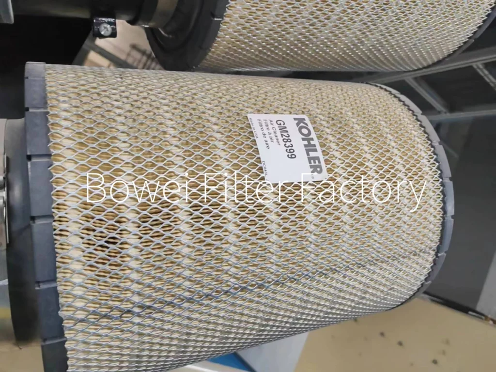 Small factory air filter part number cross referenced to OEM equivalent