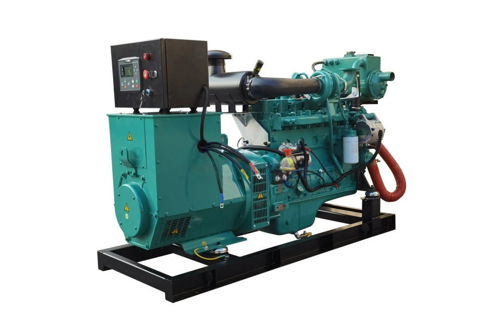 Cummins air filters installed on diesel generator engine for industrial use